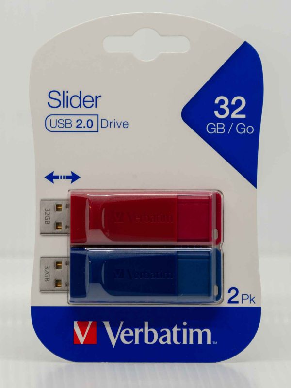 Verbatim Slider USB2.0 32GB Twin Pack Flash Drives